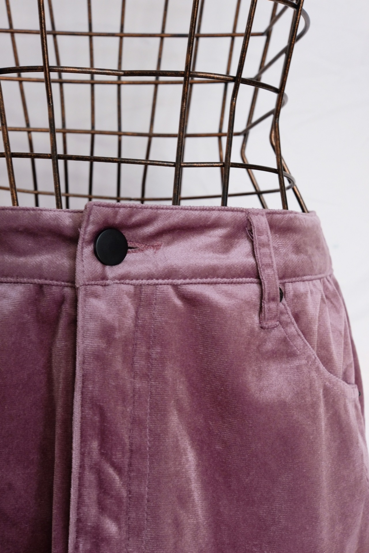 Velours mini skirt