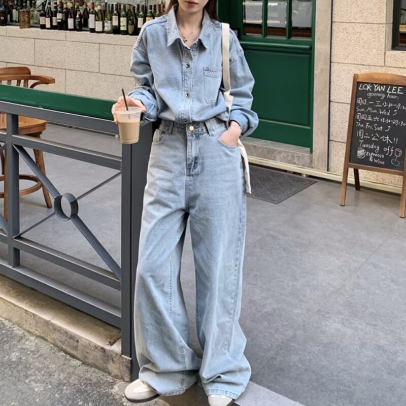 デニムシャツセットアップ 00104