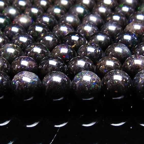 ブラックオパール ブラックマトリックスオパール一連 8mm ランダム発送714-77