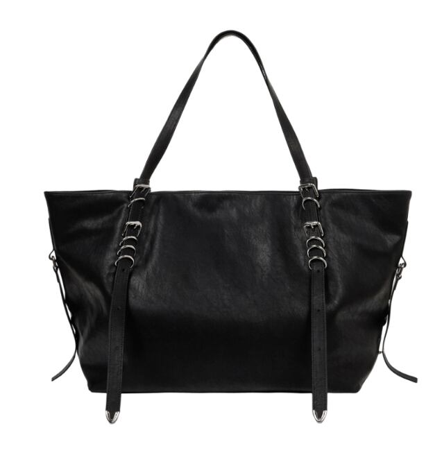 【TREEMINGBIRD】Multi Belted Strap Shopper Bag★韓国商品 TREEMINGBIRD] Multi Belted Strap Shopper Bag [ Black ] 正規