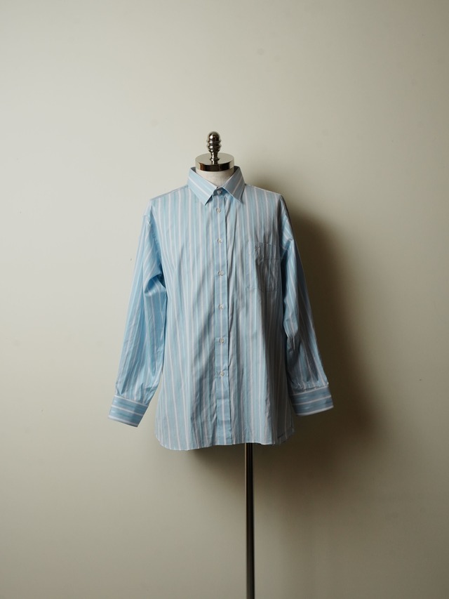 CELINE セリーヌ オールドセリーヌ マカダム刺繍 ストライプ柄 長袖シャツ