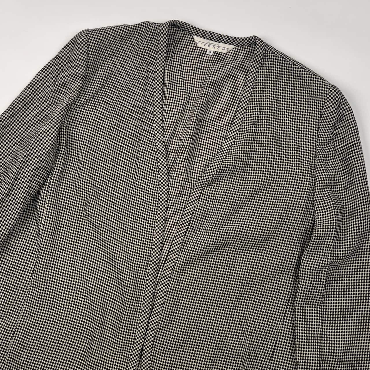 GIVENCHY ジバンシィ 長袖 ジャケット 羽織 13/ブラック×ホワイト レディース ビンテージ