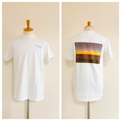 【Star & Stripe】 Photo Print T-shirts Sunset