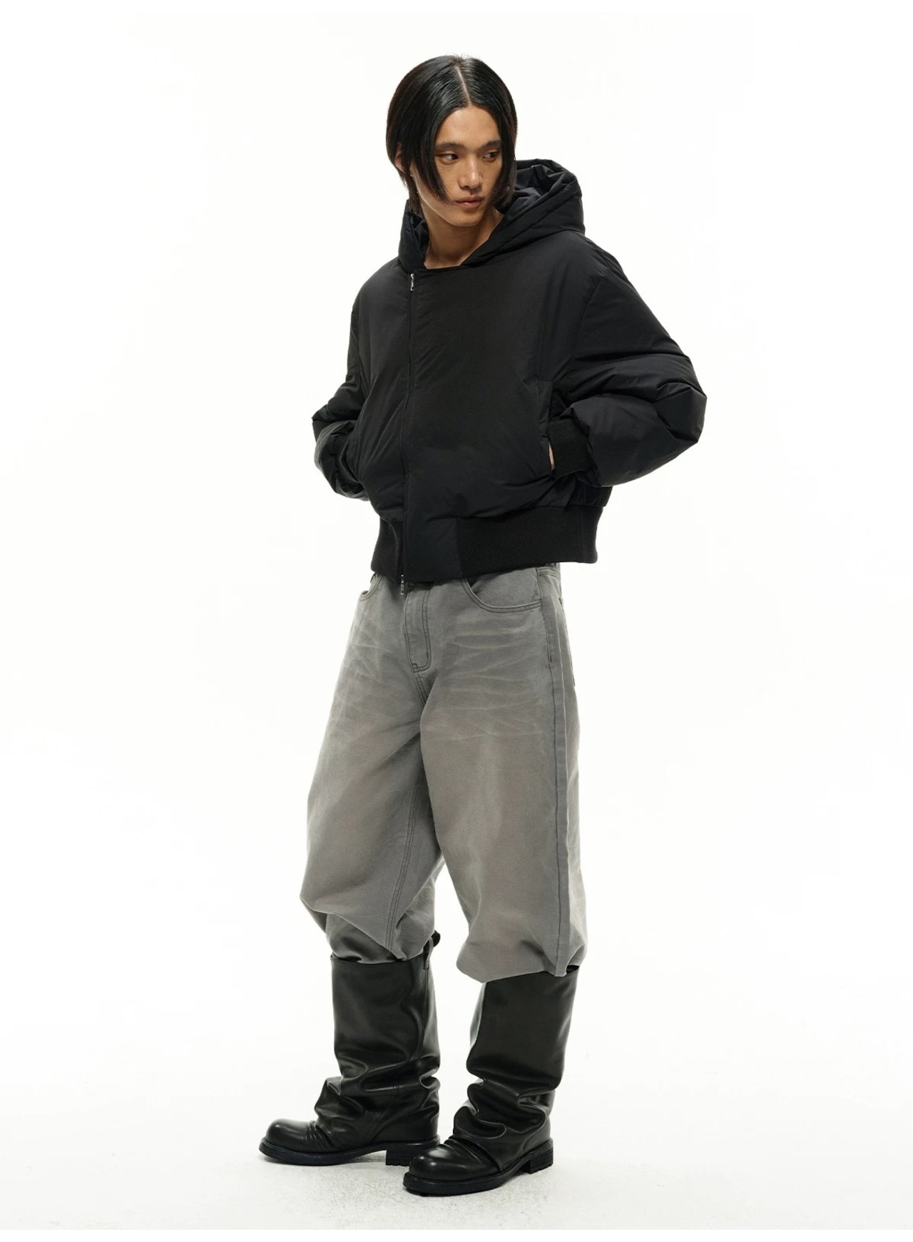 JCAESAR STUDIO Pleated Leather Boots