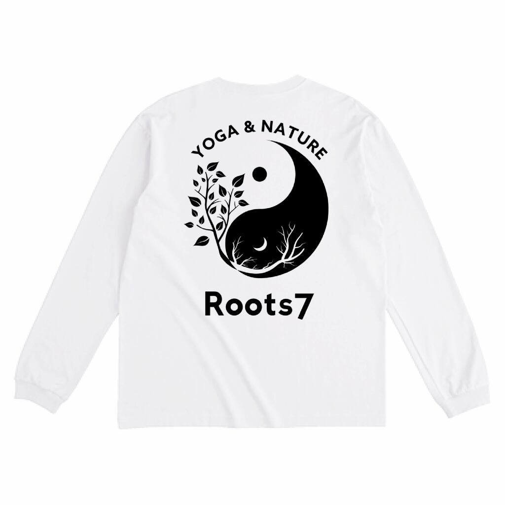 Roots7 Yoga ロングTシャツ（白）ver2