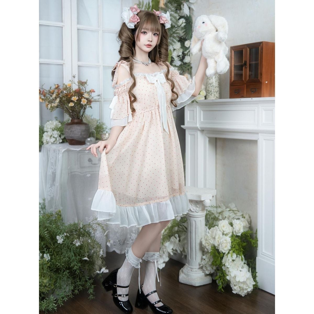 シュガードットフリルガーリーワンピース | Maiden's Rêve