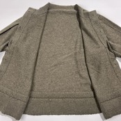 カシミヤ100% イタリア製 CIVIDINI チヴィディーニ 比翼 ニット カーディガン 48/グレージュ系 レディース