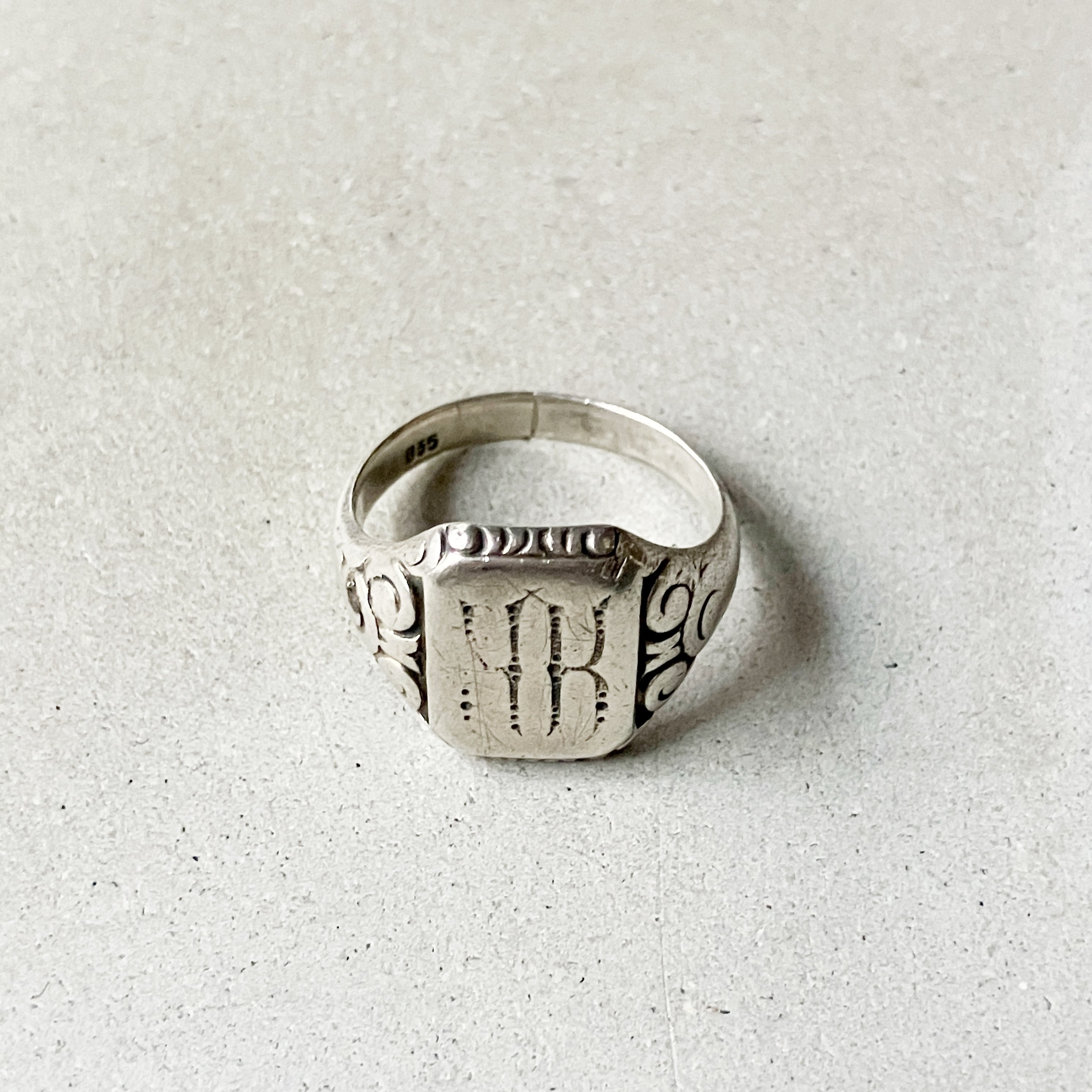 VINTAGE ヴィンテージ シグネットリング シルバー850 指輪 12.5号 | unune