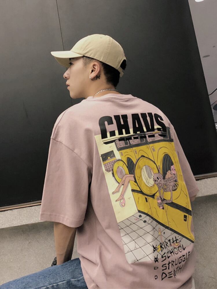 全3色 Tシャツ カットソー プリント カジュアル シンプル