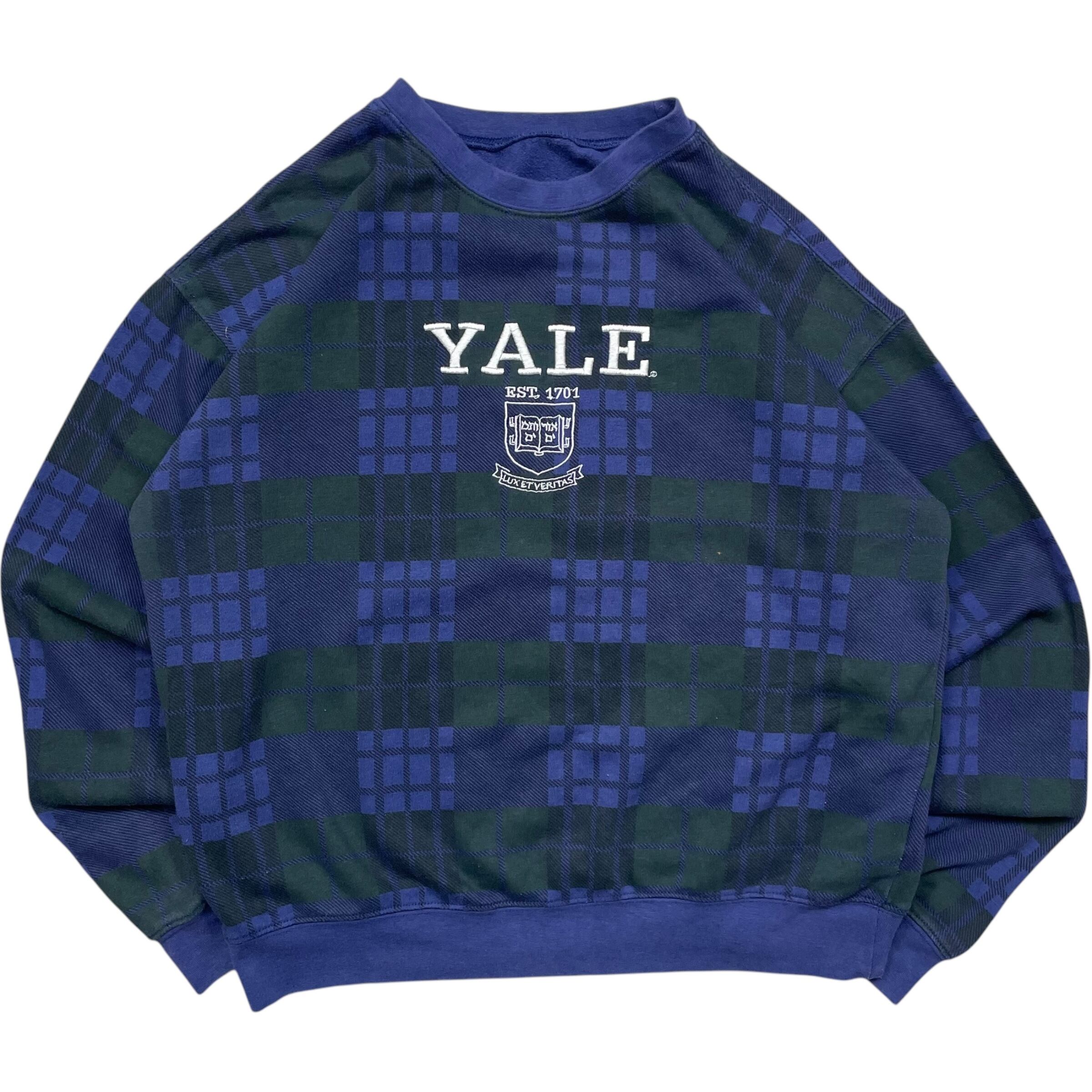 《S》 unknown スウェット イェール大学 刺繍 チェック no.5184