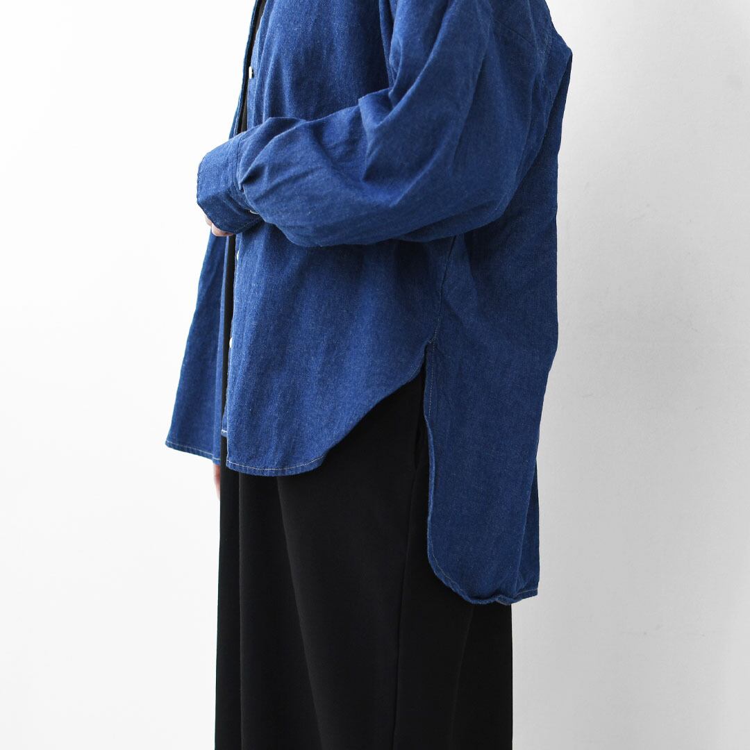 MidiUmi [ミディウミ] tuck sleeve denim shirt [3-739959] タック