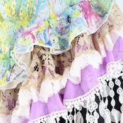 フラメンコ 衣装 ソニアジョーンズ SONIA JOHNES ツーピース セットアップ ファルダ スカート トップス ブラウス ボランテ フリル レース 花柄 ハイウエスト ミント 明るい 水玉 ドット ブルー系 グリーン系 ピンク系 パープル系 可愛い デザイン おしゃれ ダンス 衣装 カラフル ツーピースセット 装飾 レディース 踊り