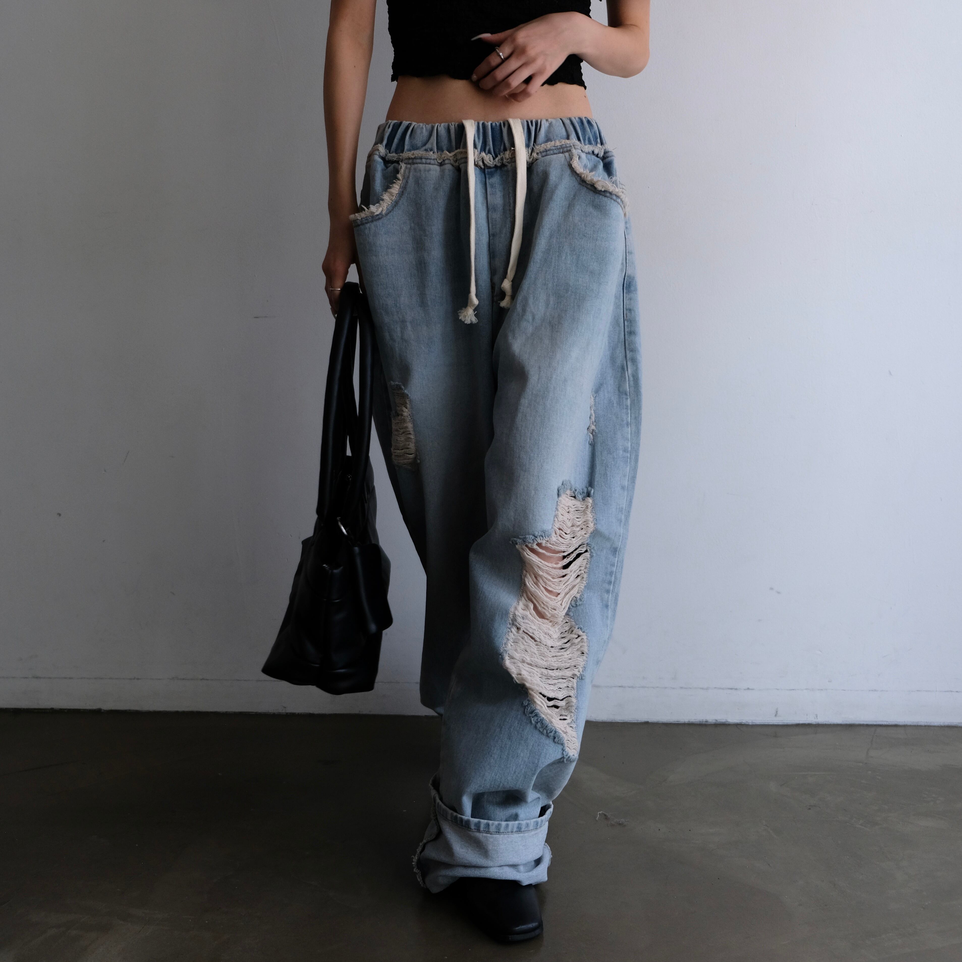 WIDE DAMAGE DENIM  /  felim