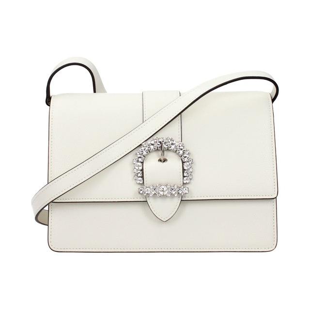 JIMMY CHOO ジミーチュウ レディース クロスボディバッグ レザー ホワイト