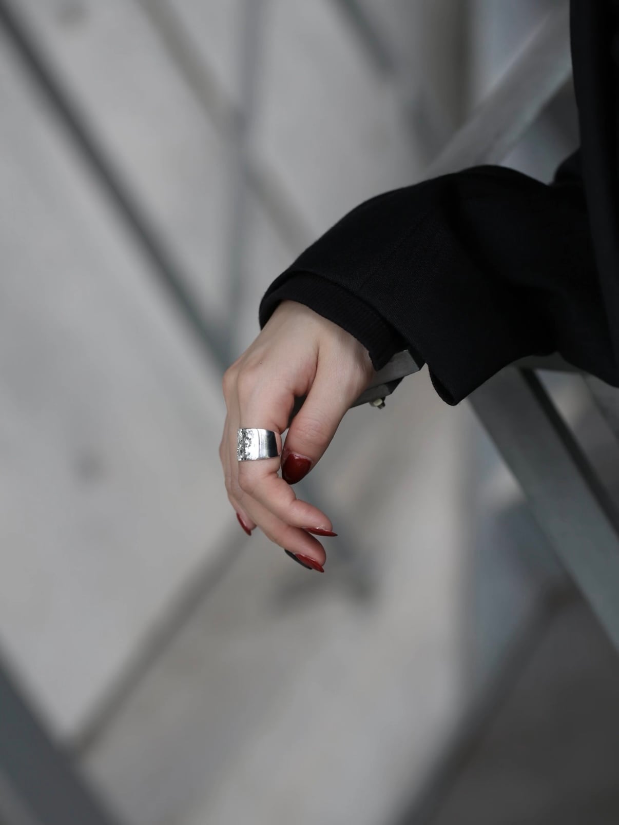 s925 Scale Texture Wide Ring | Lncs