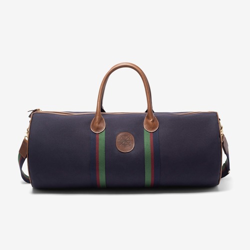 Leather-Trimmed Duffel