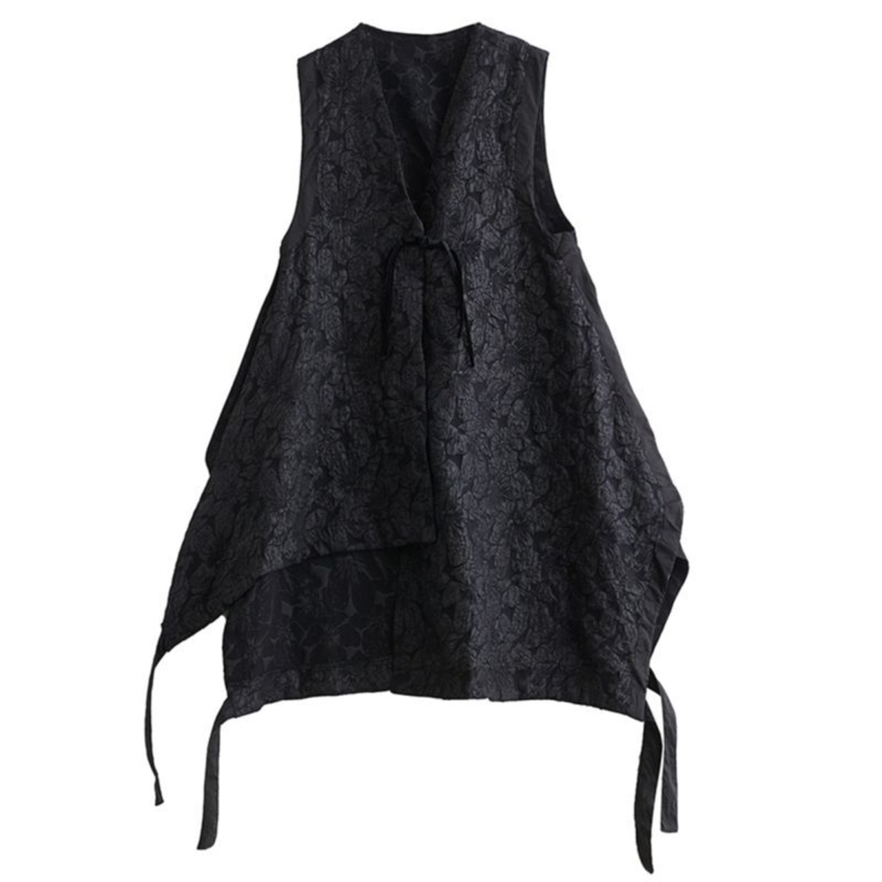 リボン付き アシンメトリー ジレ  00150