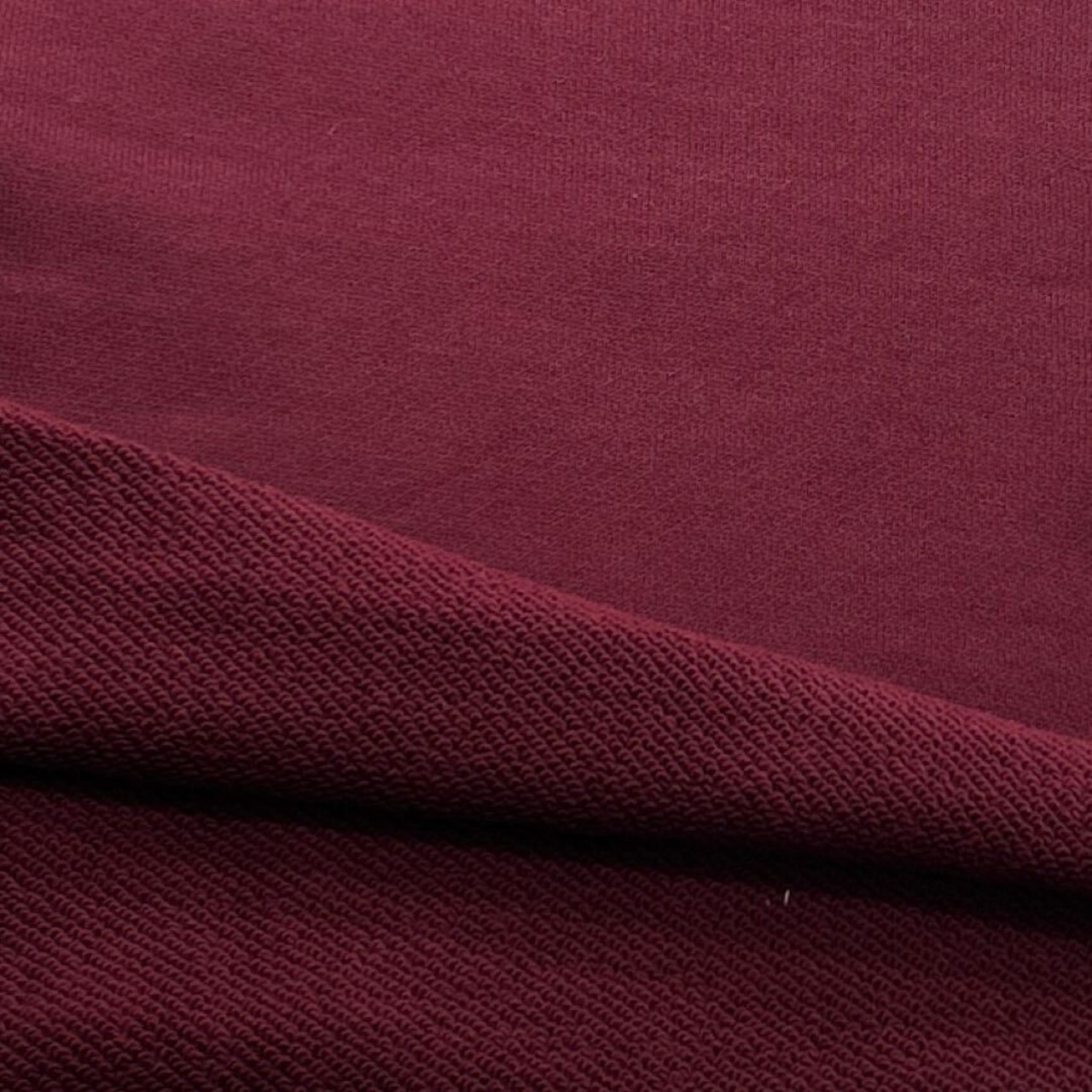 ★AM029◆1.5m◆1点限定!綿100%裏毛ニット生地◆ボルドー