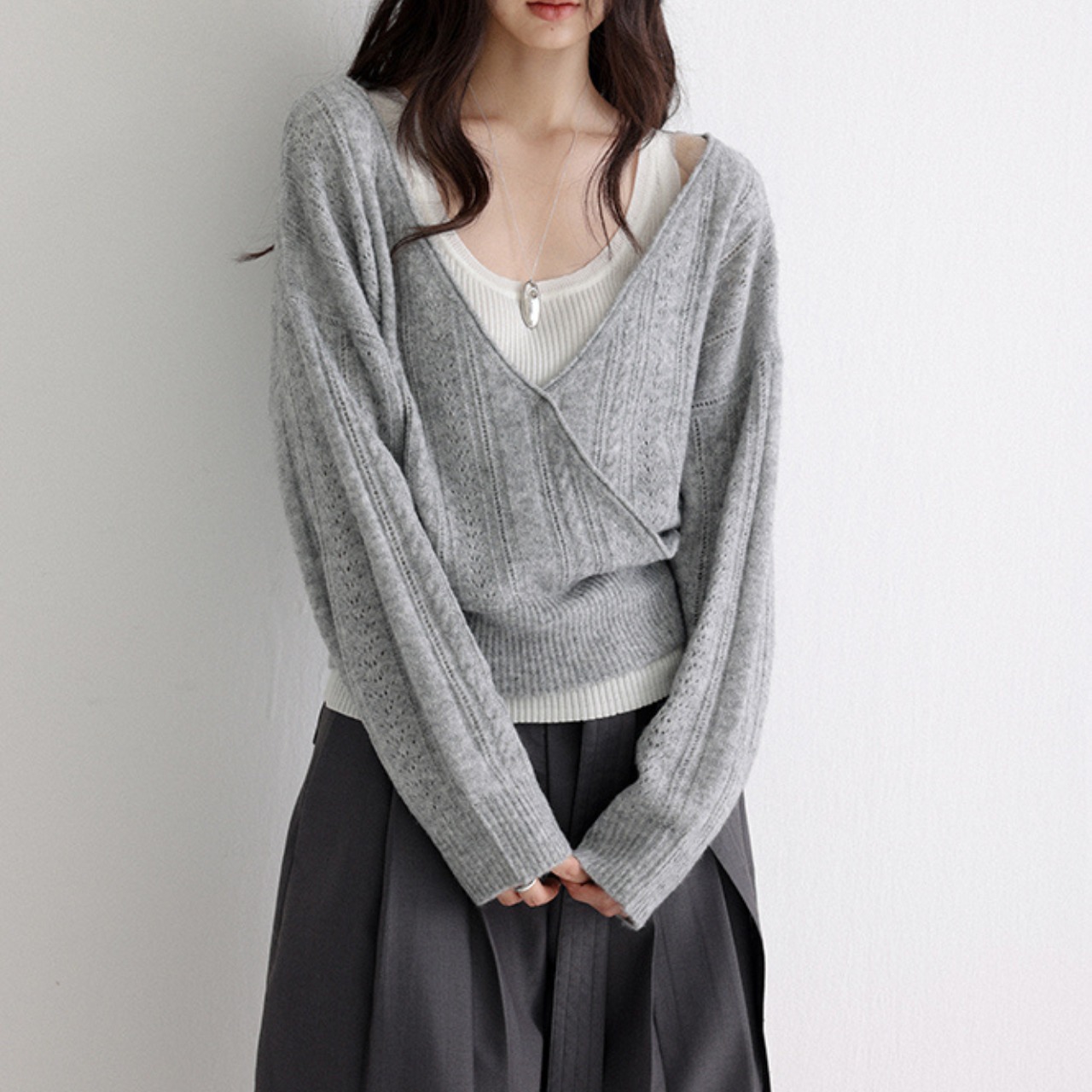 Wrap Knit Pullover T3824