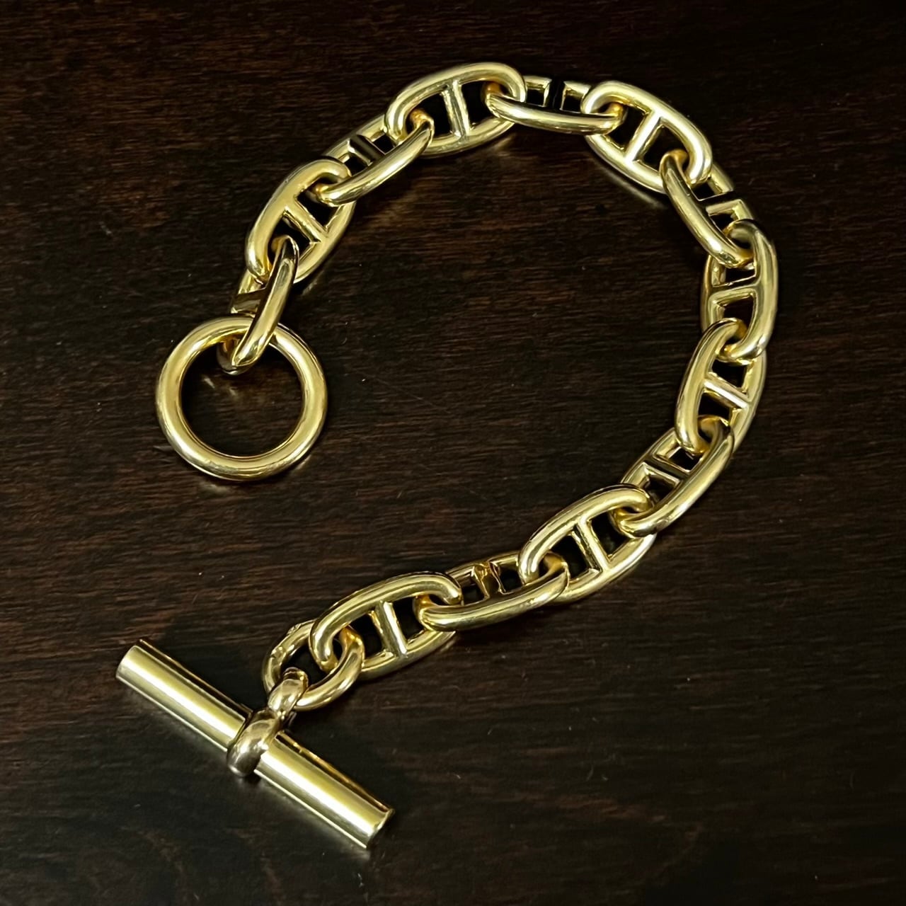 HERMES Chaine d'Ancre Bracelet GM 13 Links 18K Rose Gold 2000s