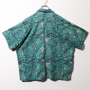 美品 L 95年 草木柄 ブルー A/C Print Shirt Patagonia パタゴニア アロハ ACシャツ
