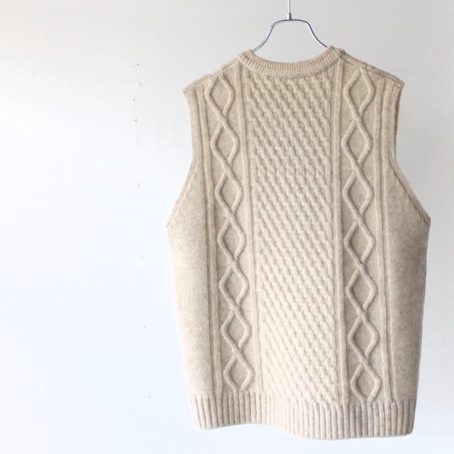 Orgueil ケーブルニットベスト Cable Knit Gilet　OR　Ivory   C.COUNTLY ONLINE  STORE｜メンズ・レディス・ユニセックス通販 powered by BASE