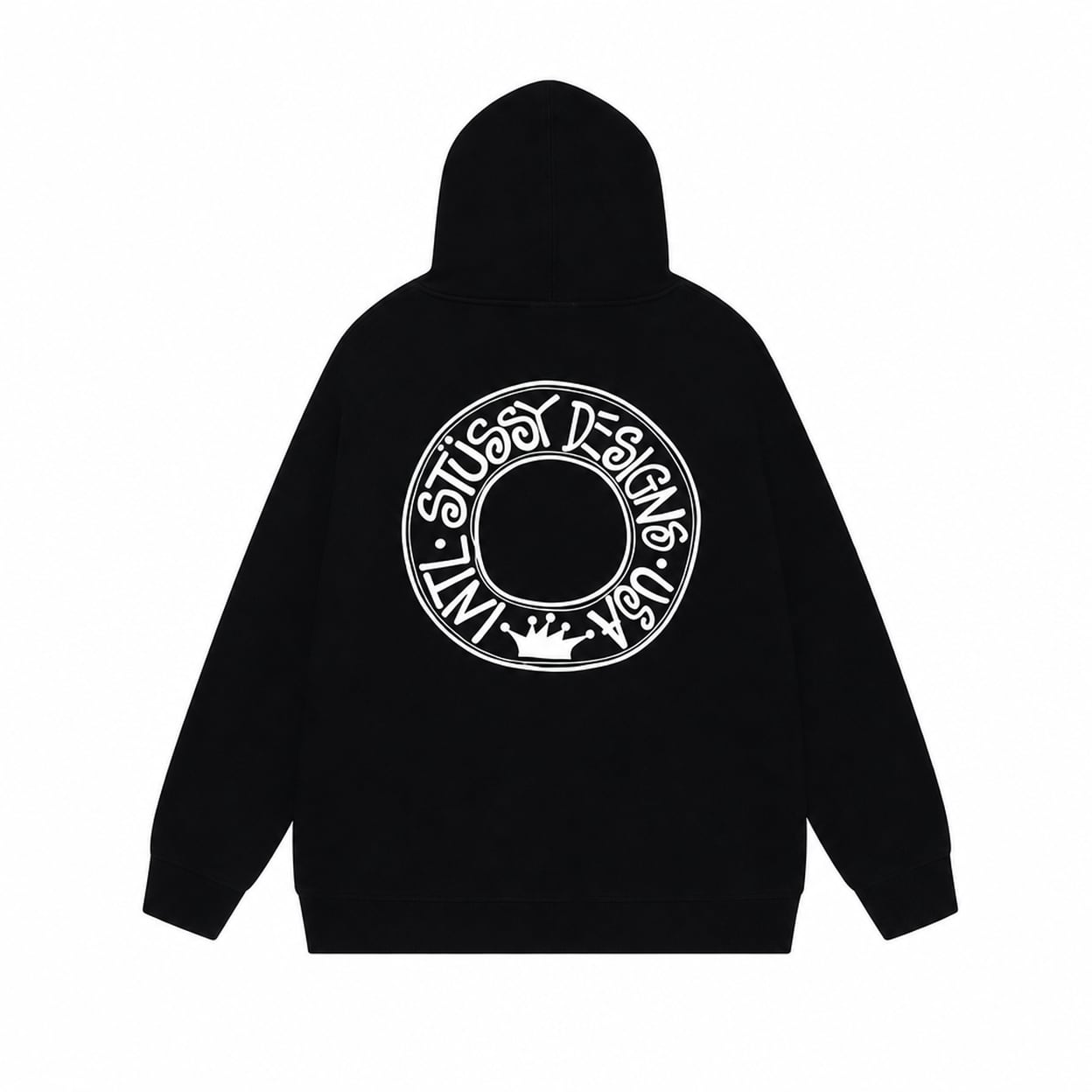 STUSSY ステューシー ジップアップパーカー 海外限定 背面 サークル