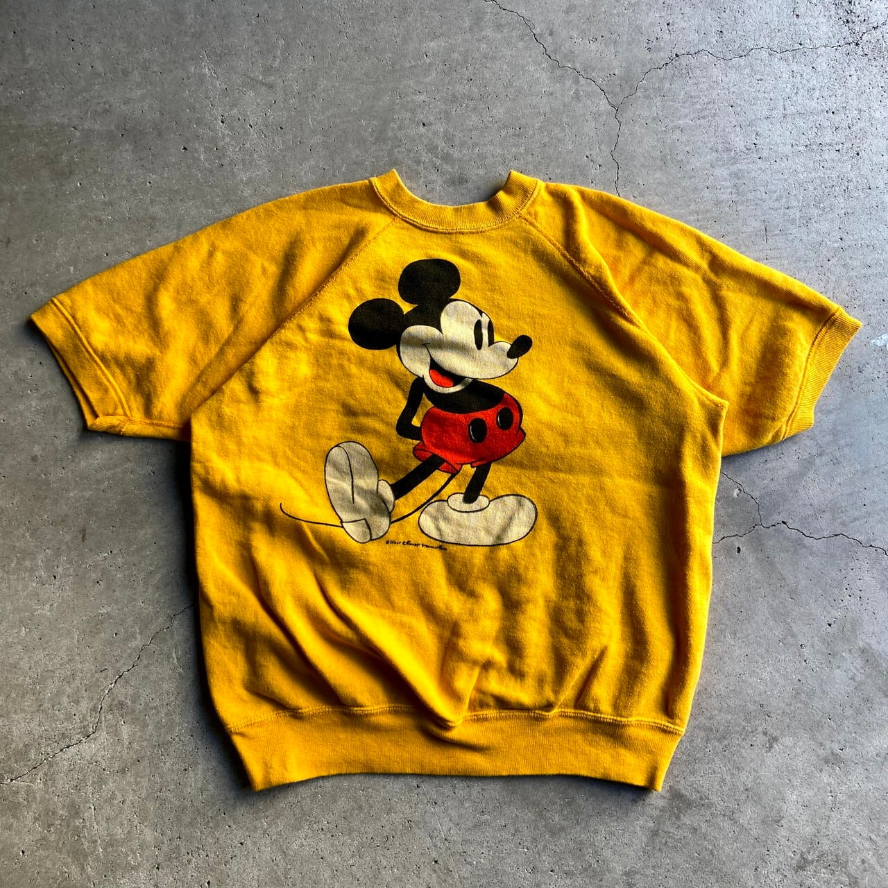 爆買い新作 中古 Disney スウェット S コットン Wht 80s Usa製 オフィシャル ミッキープリント メンズウェア