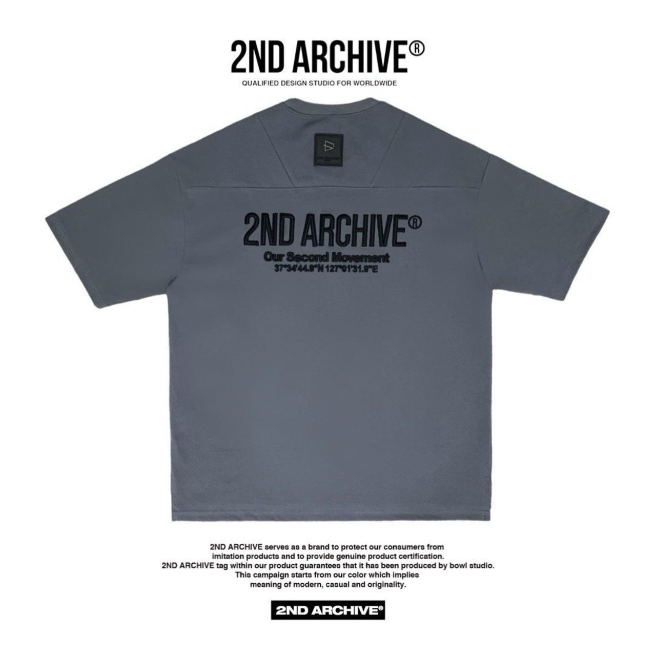 2ND005 2NDARCHIVE Tシャツ 韓国ファッション オーバーサイズ ユニセックス