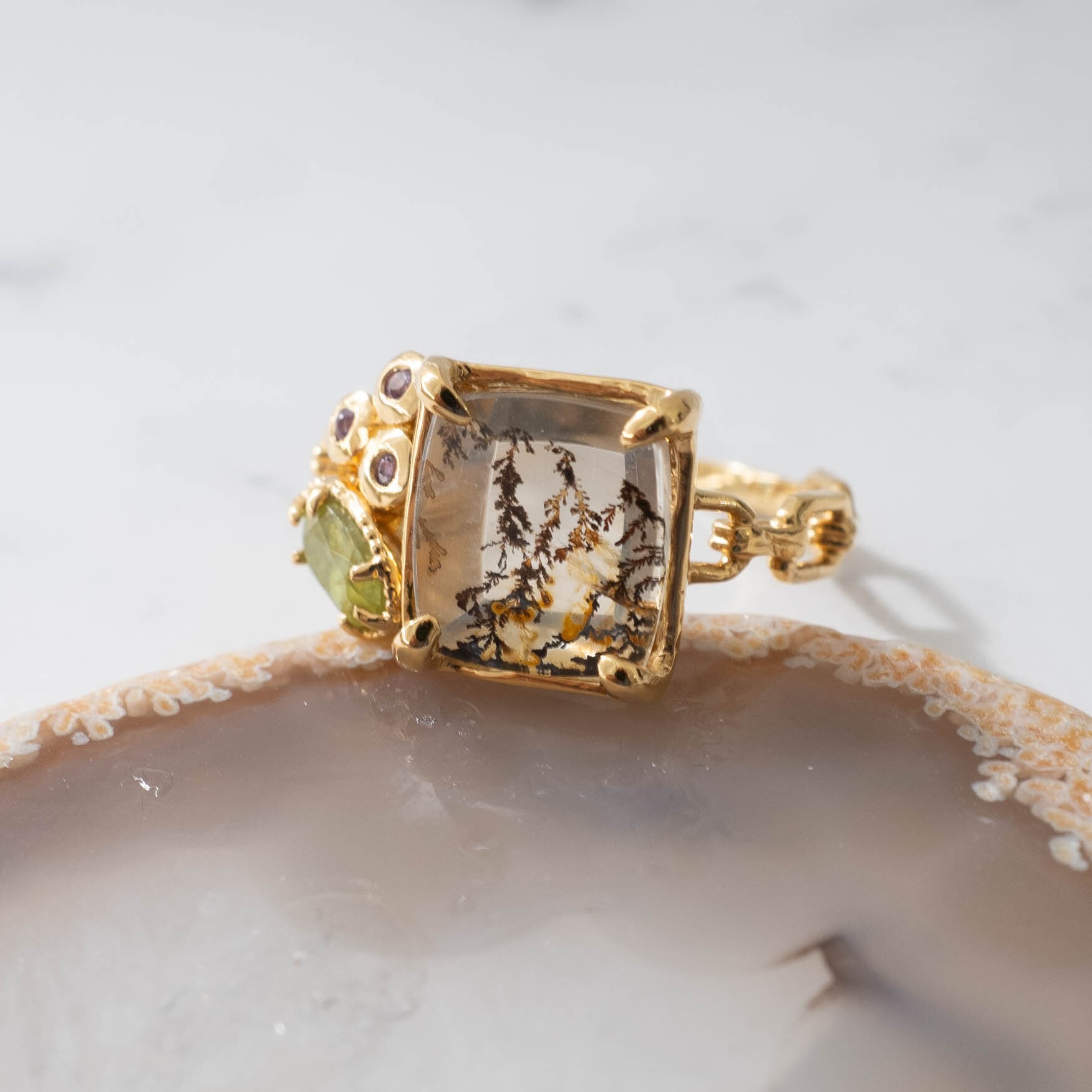 リーフモチーフ リング Dia / K10YG【受注製作】 | DoubleMoon jewelry