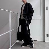 【受注予約:3月上旬入荷予定】サイドラインストレートイージーPT/ブラック