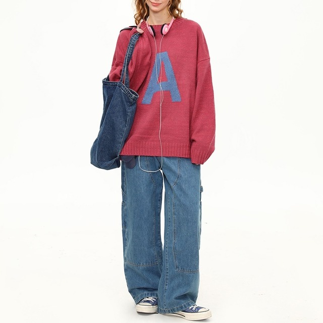 Initial color knit　イニシャルカラーニット　J1477