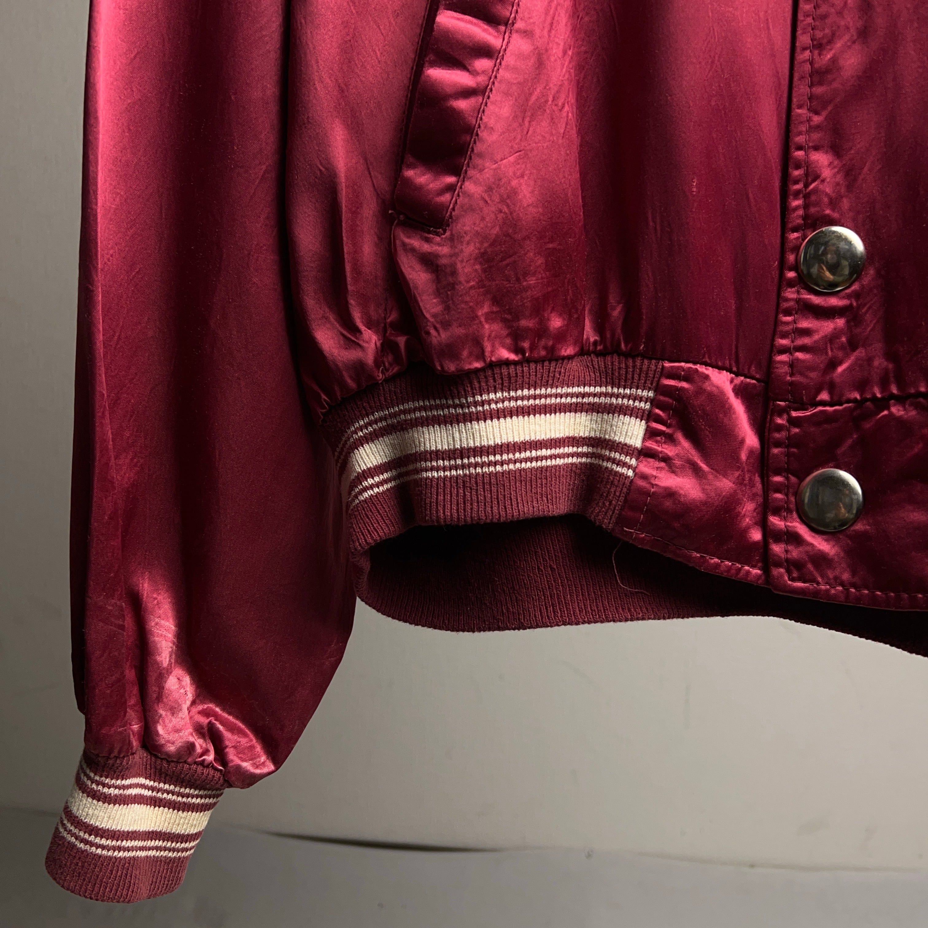 1960's SATIN STADIUM JACKET 60年代 サテン スタジャン リブ