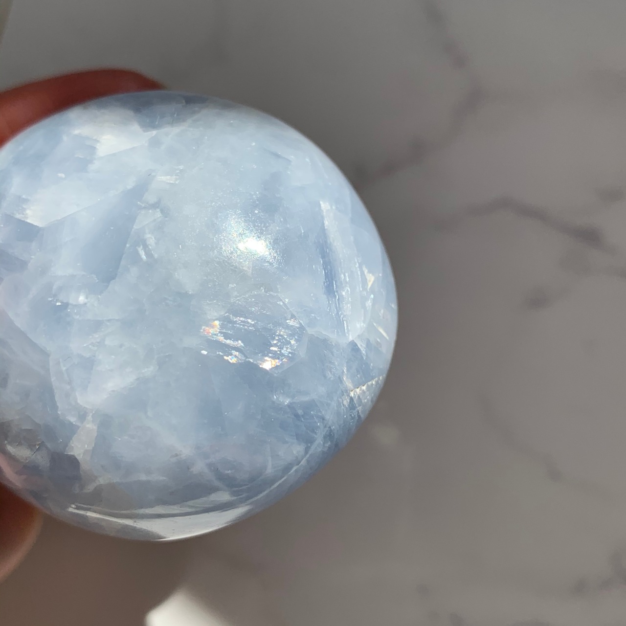 ブルーカルサイト*パーム*置物*天然石インテリア*P5