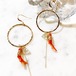 natural coral hoop earrings