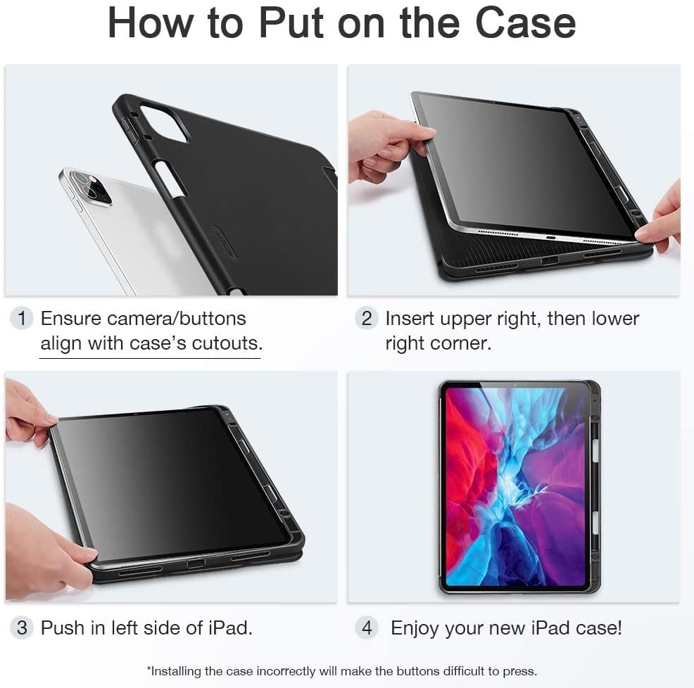 iPadPro 12.9 ケース Pencilホルダー付き ソフトフレキシブルTPUバック