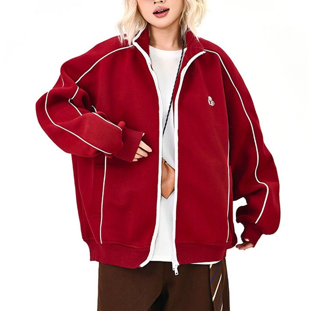 パイピングラインスタンドジップブルゾン
 2col   R01608