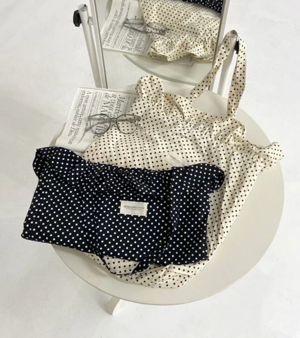 ナンバーミーTOKYO" COT FRILL TOTE BAG"