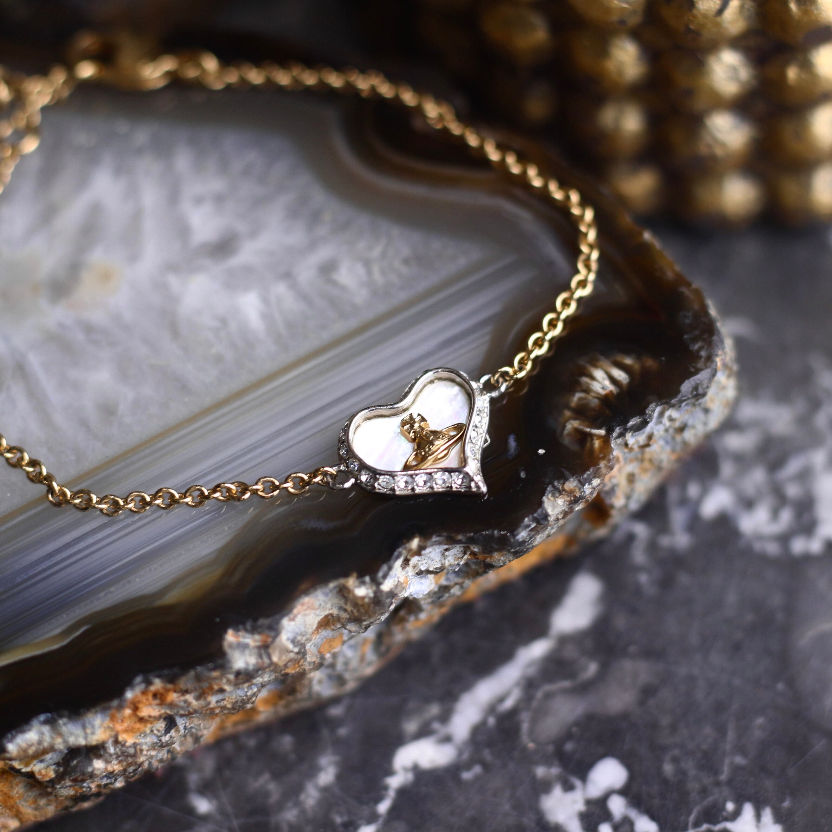 【美品】Vivienne Westwood ハート　ブレスレット　❤︎ Vivienne Westwood HEART ORB DESIGN CHAIN BRACELET/ヴィヴィアン
