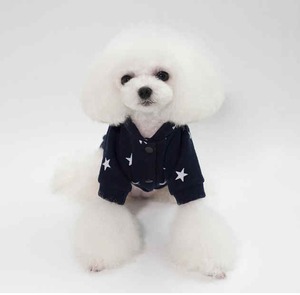 ドッグウェア　スタープリント　PARISウェア　ネイビー　犬服