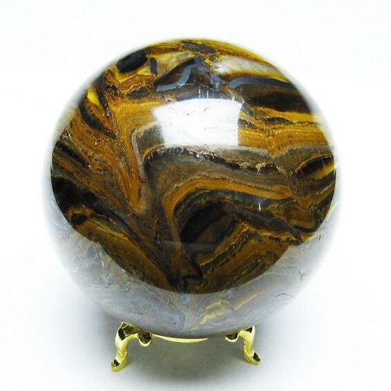 アイアンタイガーアイ 丸玉 81mm スフィア 一点物 151-8115