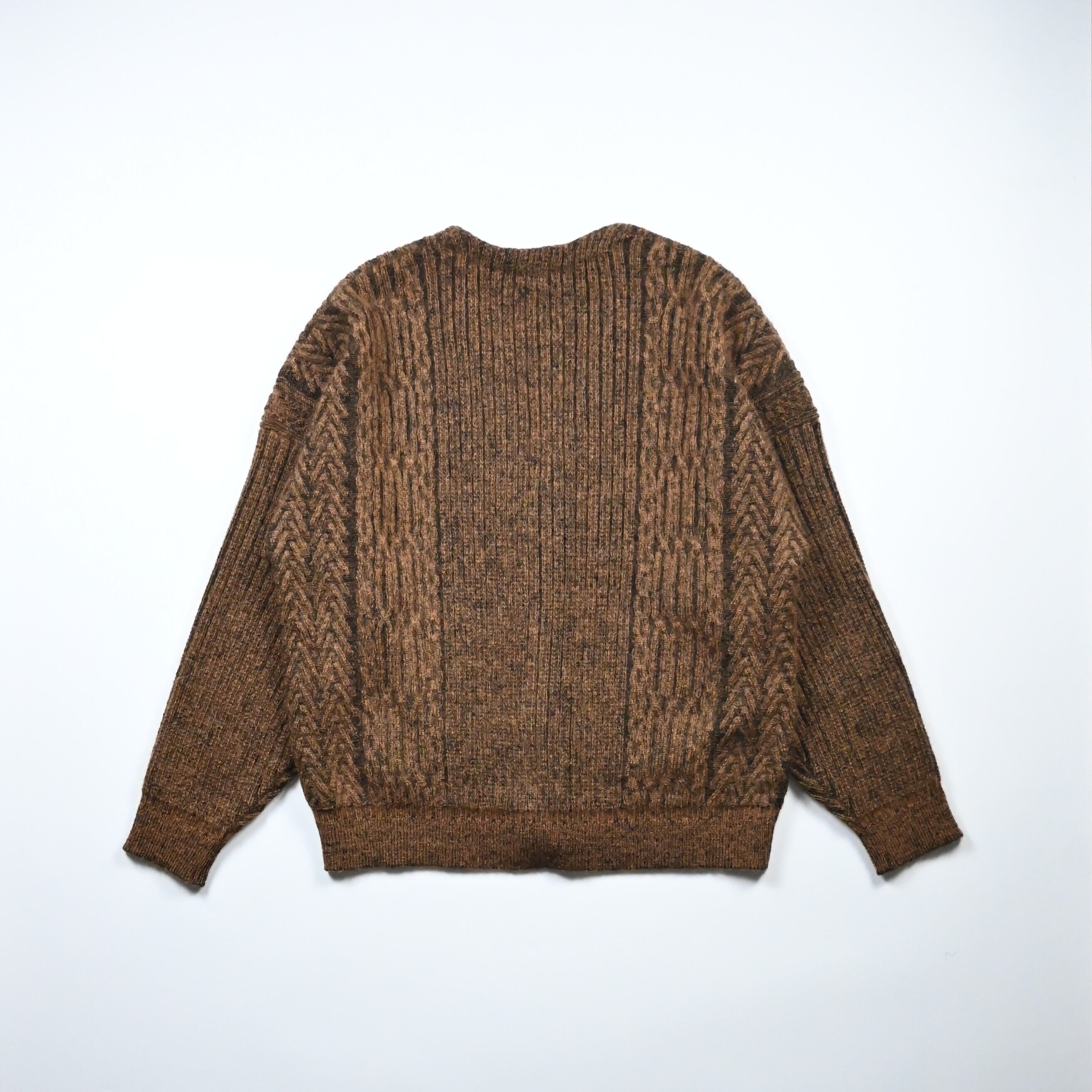 YASHIKI 20AW ブラウンニット YASHIKI / Sekkei mohair Cardigan | GANKO