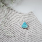 陶器ブローチ  葉影no.4  ハート