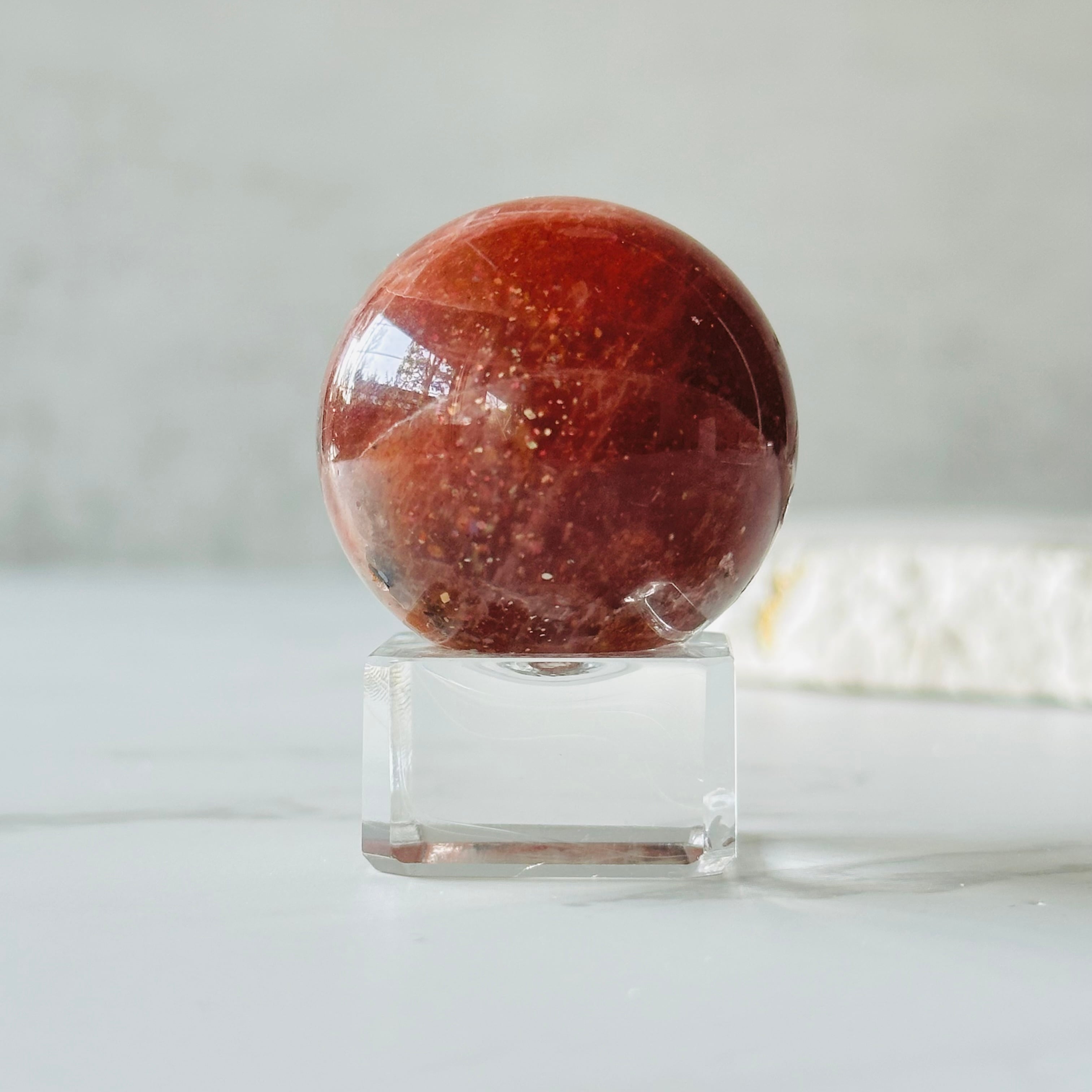 月末限定　天然石　スフィア　おまとめセット サンストーンスフィア Φ32mm | Mt.Sophia 天然石屋さん／マウントソフィア