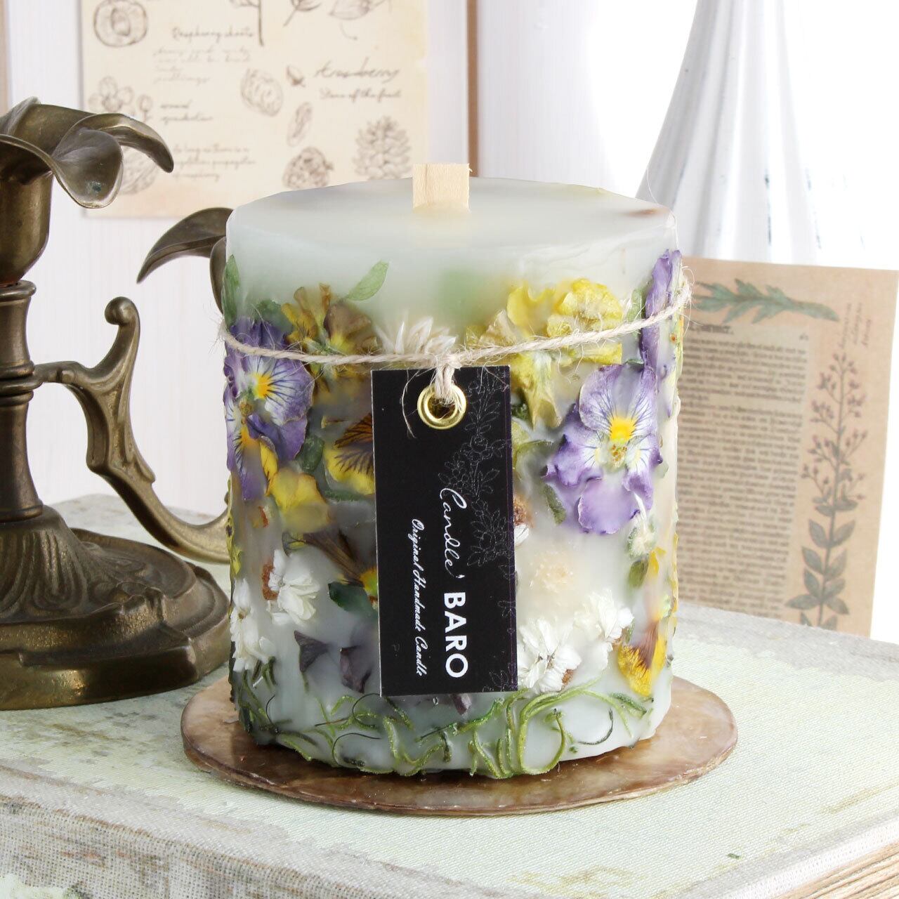 B041 ボタニカルキャンドル ビオラガーデン Candle Baro B041 ボタニカルキャンドル ビオラガーデン Candle Baro