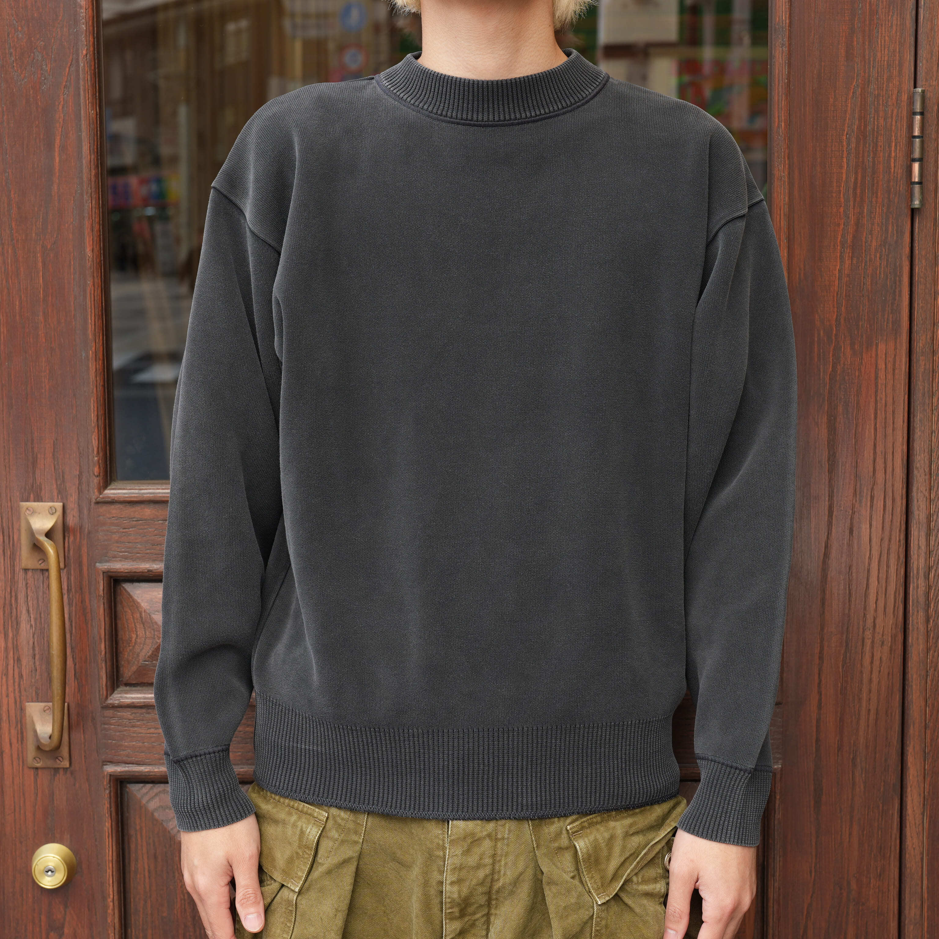 &amp; Daughter/アンド ドーター　クルーネックニット Olde H & Daughter WOOL CREW NECK P/O