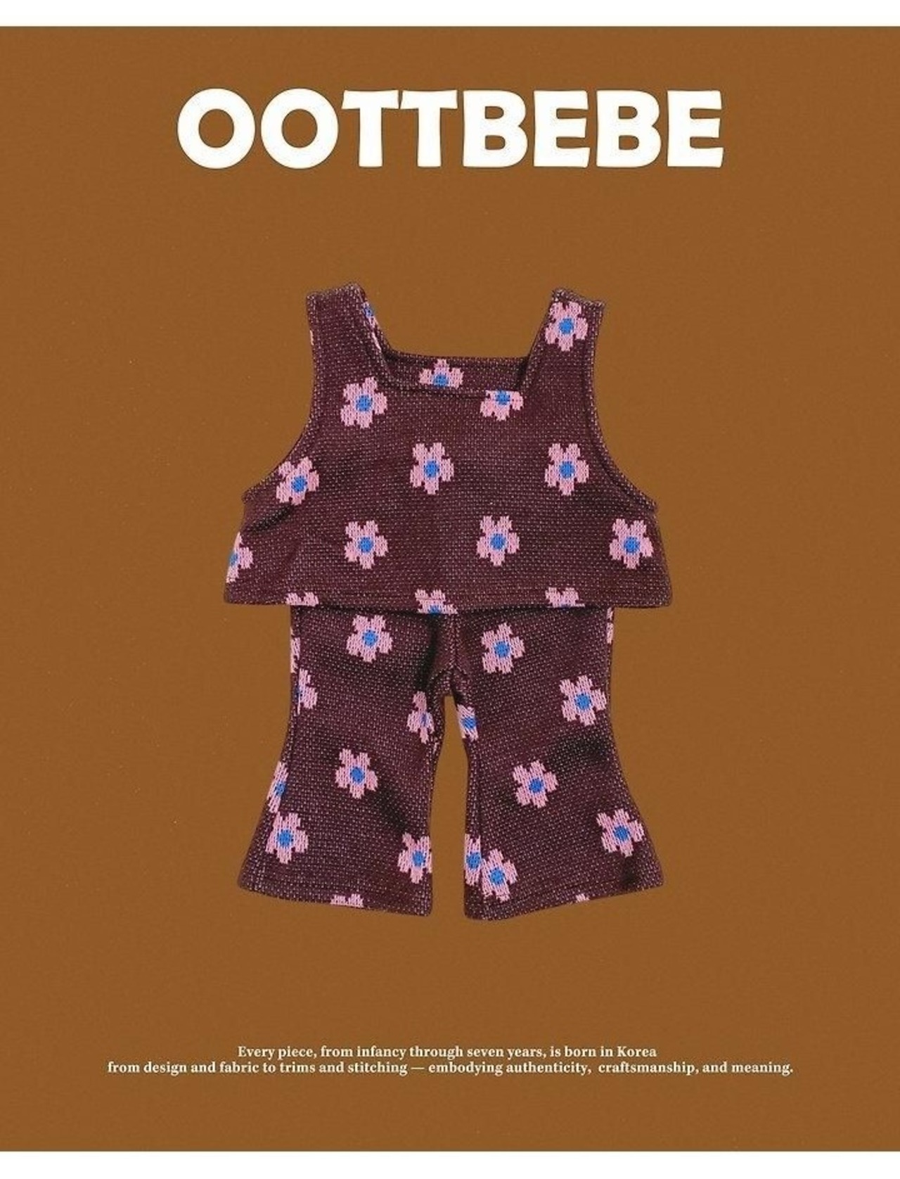 韓国子供服 / 26winter / oottbebe / フラワーニットセットアップ / ベビー&キッズ / 冬服 *XS~XL*