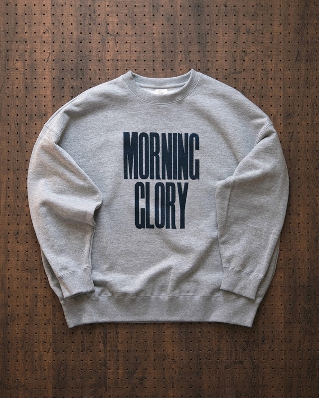 "morning glory" sweat shirt in heather gray（受注生産）