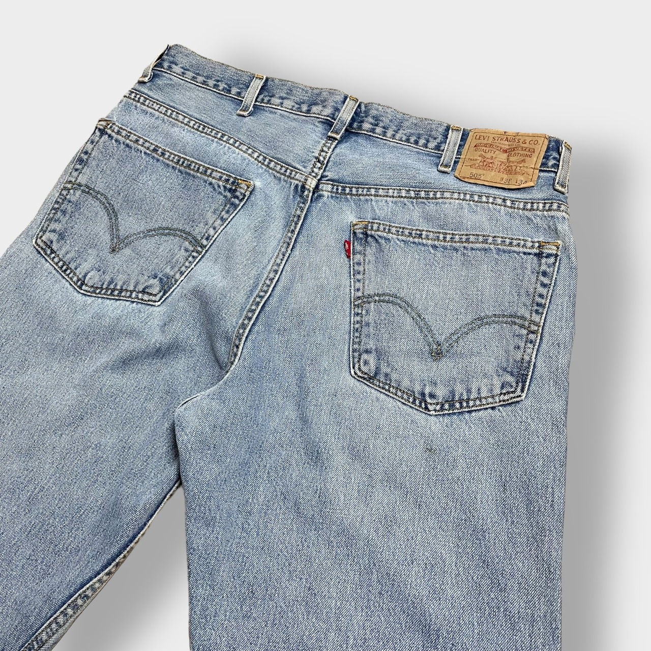 LEVI'S 505 メキシコ製 デニム ジーンズ ジーパン W38 L34 ビッグサイズ レギュラー テーパード 色落ち リーバイス US古着
