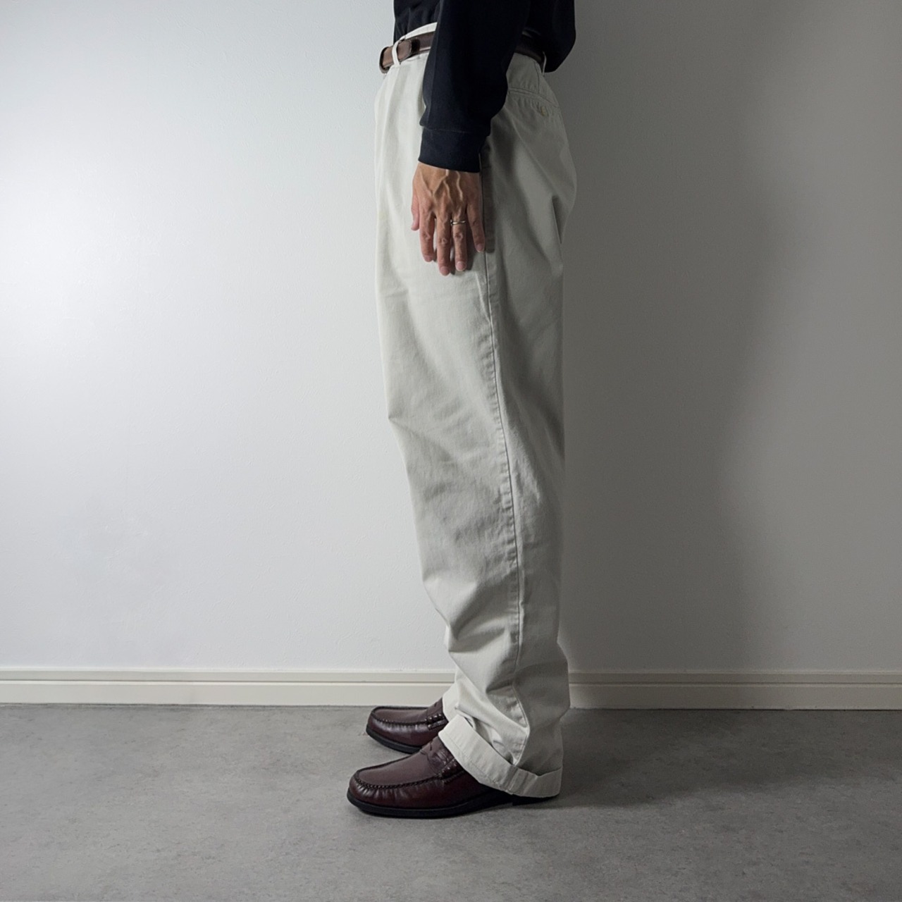 90s Polo by Ralph Lauren POLO CHINO ANDREW "made in USA" off-white W34.5L31.5相当 古着 - 19